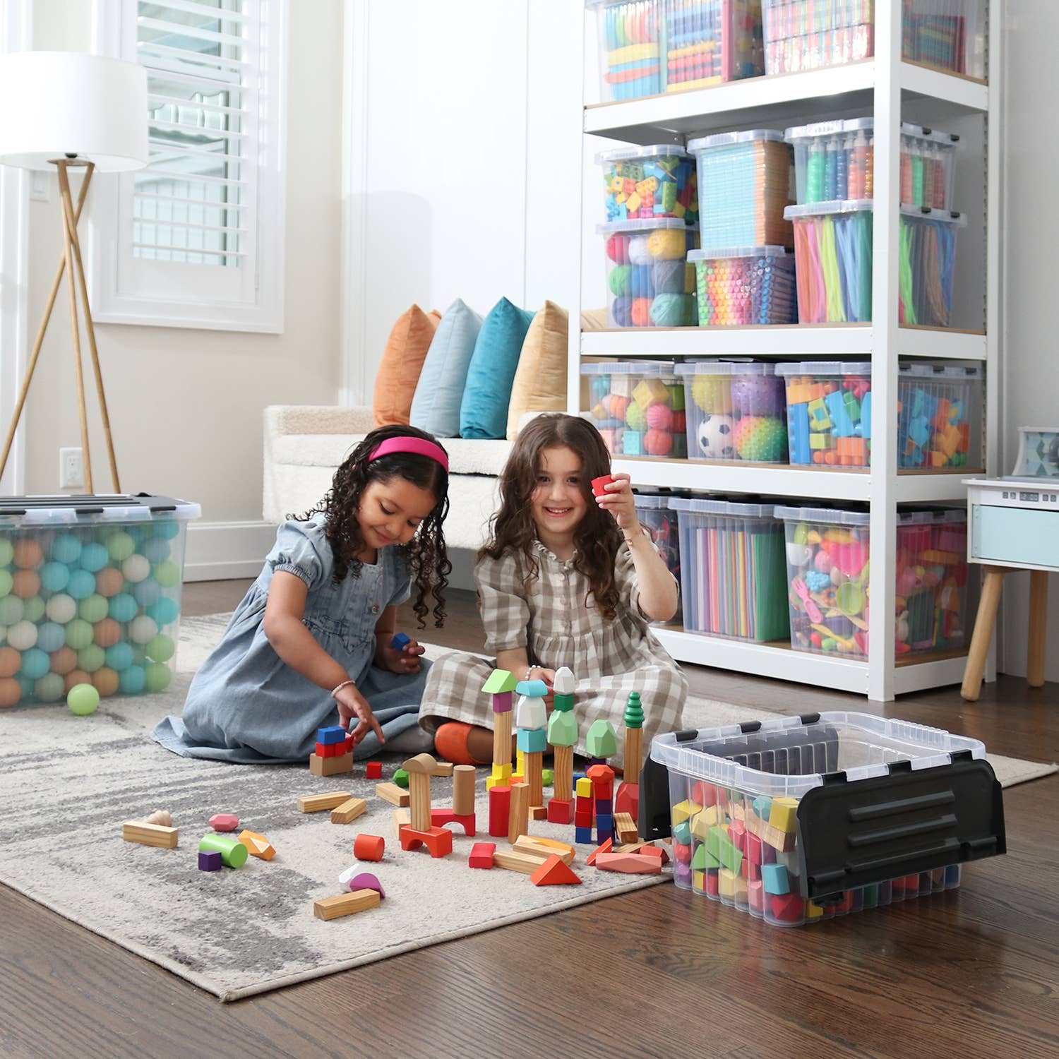 Superio Brand - Wholesale Storage Bin - Superio Hinged Lid Storage Container, Closet Organizer 50L9