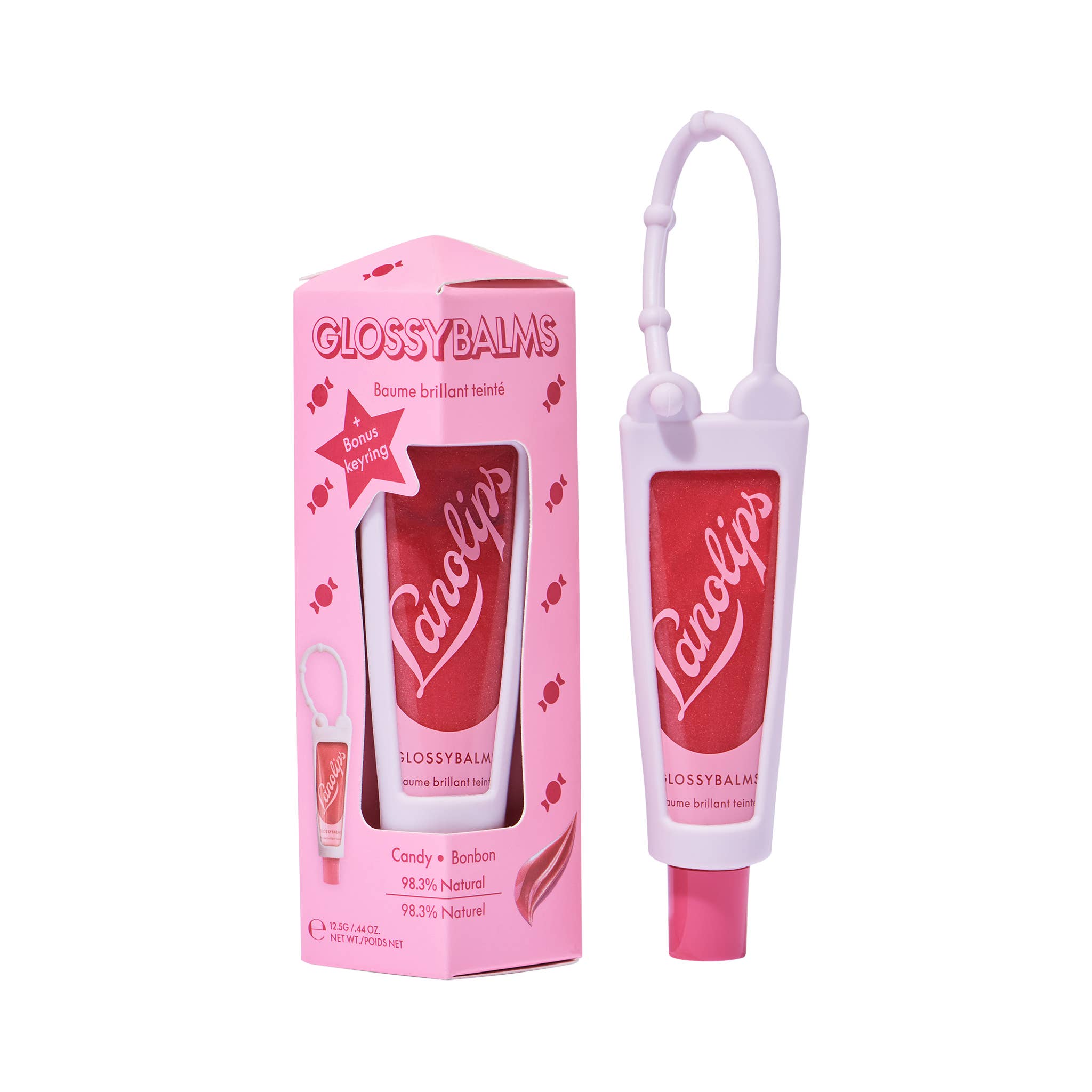Lanolips - Wholesale Lip Balm - Glossybalm Candy Keyring Bauble