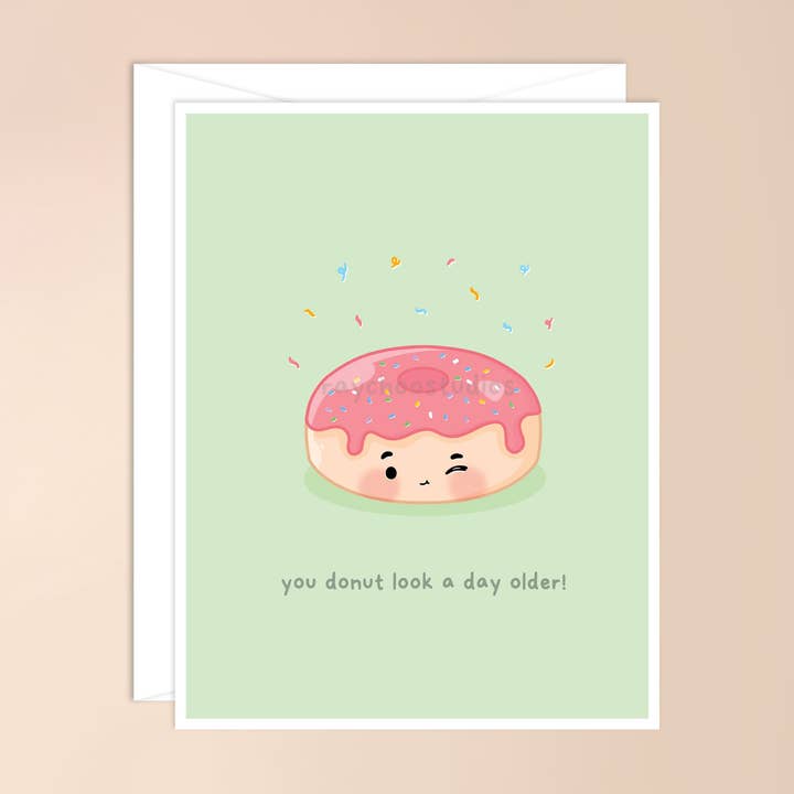 You Donut Look a Day Older! Birthday Card for wholesale by Raychoo Studios Inc.