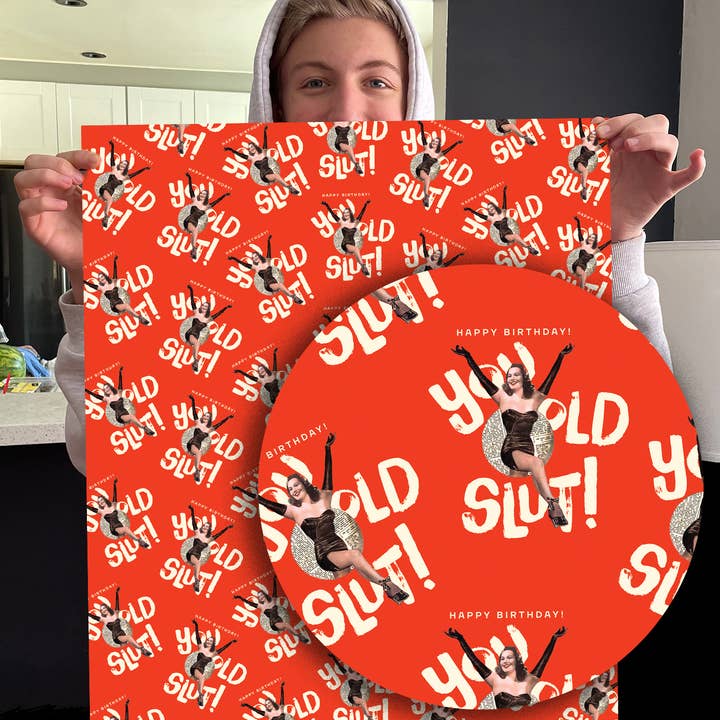 offensivedelightful - Wholesale Inpakpapier - OUDE SLET! verjaardag dubbelzijdig cadeaupapier / rollen van 21