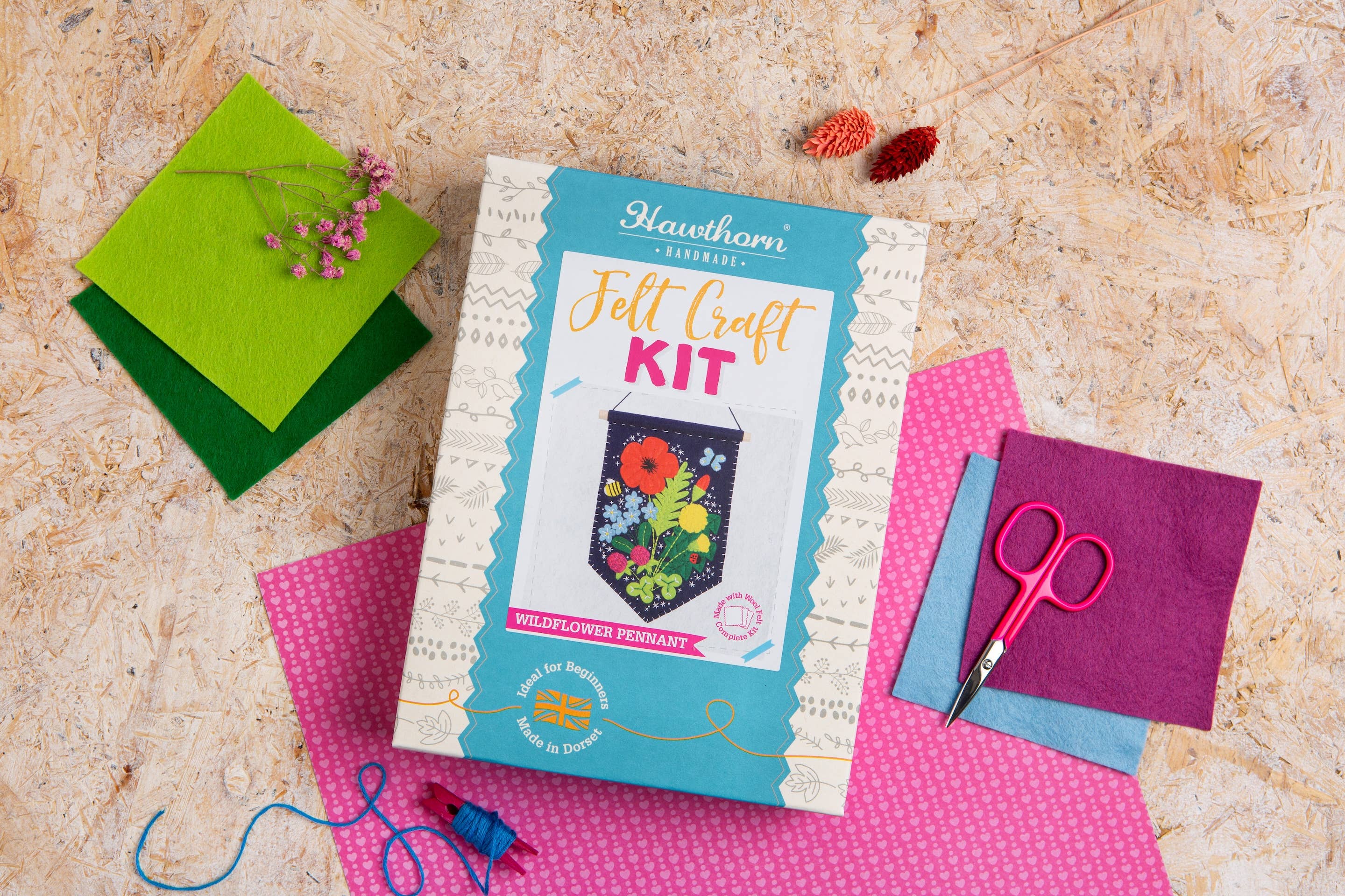Hawthorn Handmade (US Duties Paid) - Wholesale Craft Sewing Kit - Wildflower Pennant Felt Craft Kit | Complete Craft Kit4