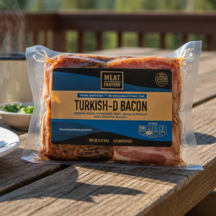 Turkish-D Spiced Pork Bacon: Fenugreek & Smoked Paprika for wholesale by MeatCrafters Inc.