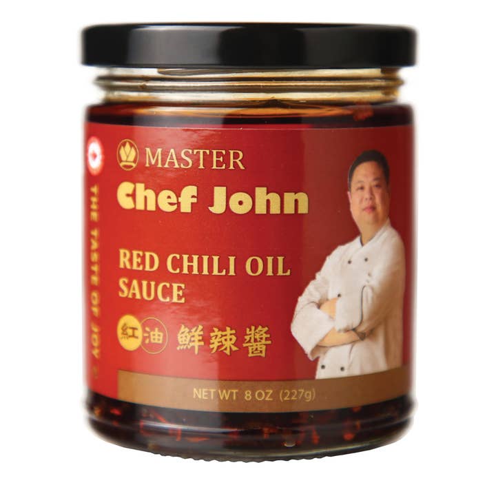 Master Chef John - Wholesale Sauce - Master Chef John Red Chili Oil Sauce, Vegan Friendly, 8 oz.