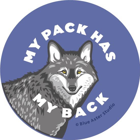 Wolf Button, « Ma meute me soutient » pour la vente par Rextooth Studios