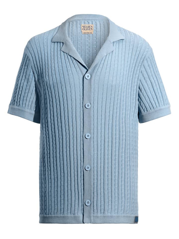 Boutonné en tricot torsadé Pima pour la vente par Reuben Oliver