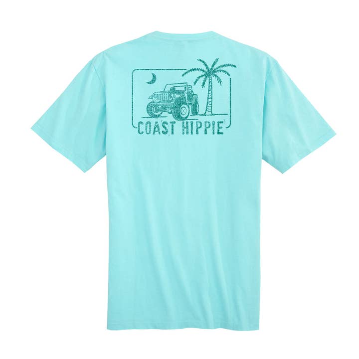Coast Hippie - Wholesale Screen Printed T-Shirt - Unisex - Palm Jeep SS5