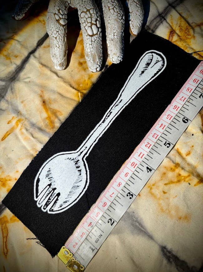 Three Raccoons - Wholesale Patch - spork sew on patch or pocket.0