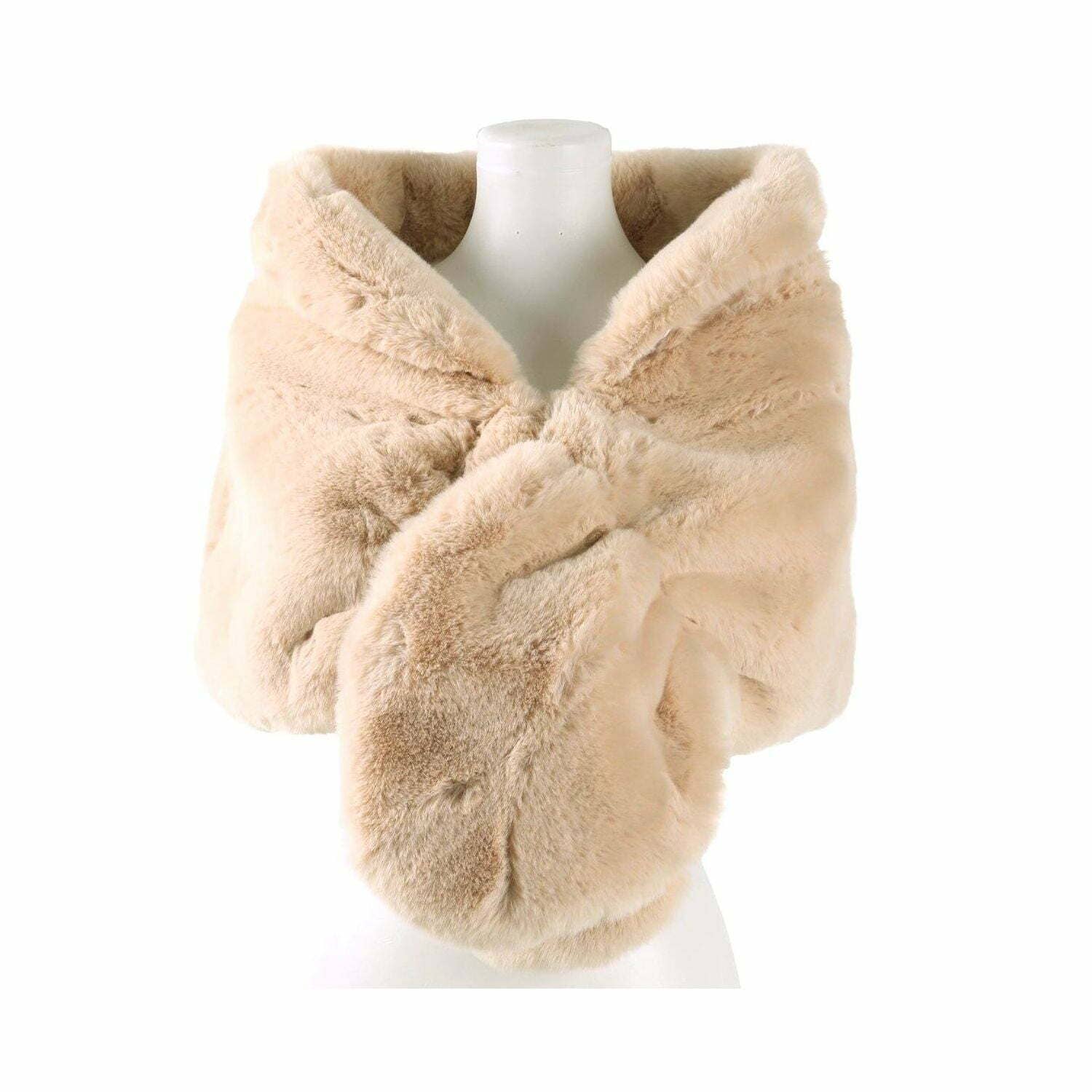 Diacly - Vente Châle – femme - Écharpe en fausse fourrure de feutre de grande taille9