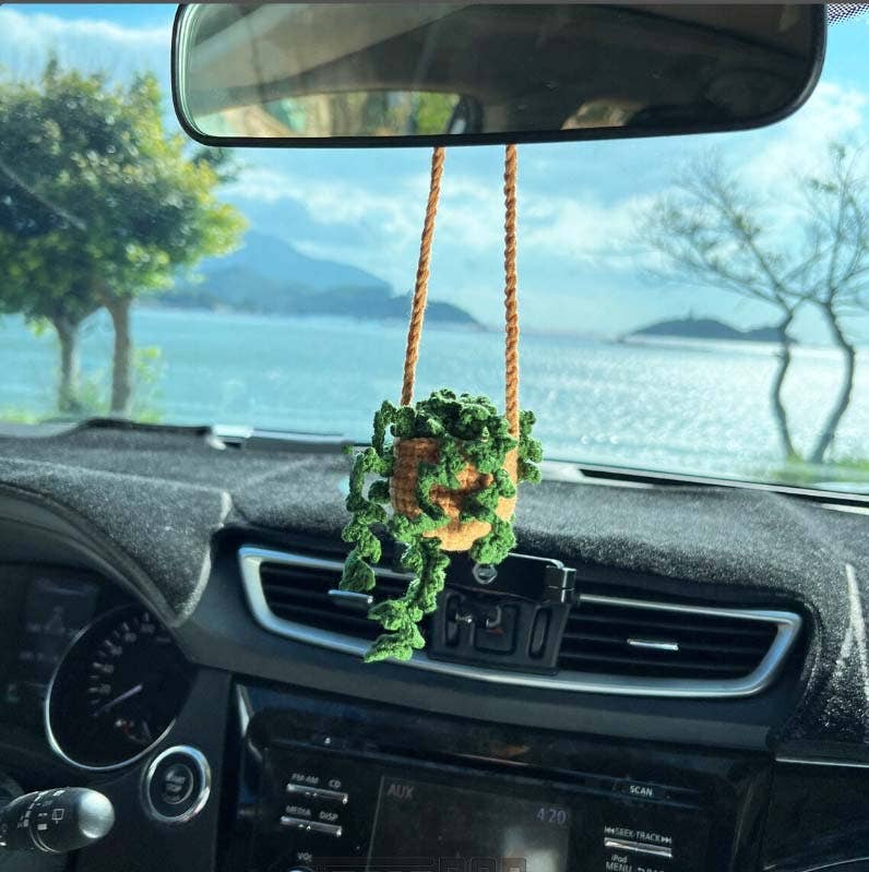 TOMOPOD LLC - Wholesale Car Decorative Charm - Unisex - Crochet Car Plant Hanging Decor, Crochet Hanging Vine Lover2