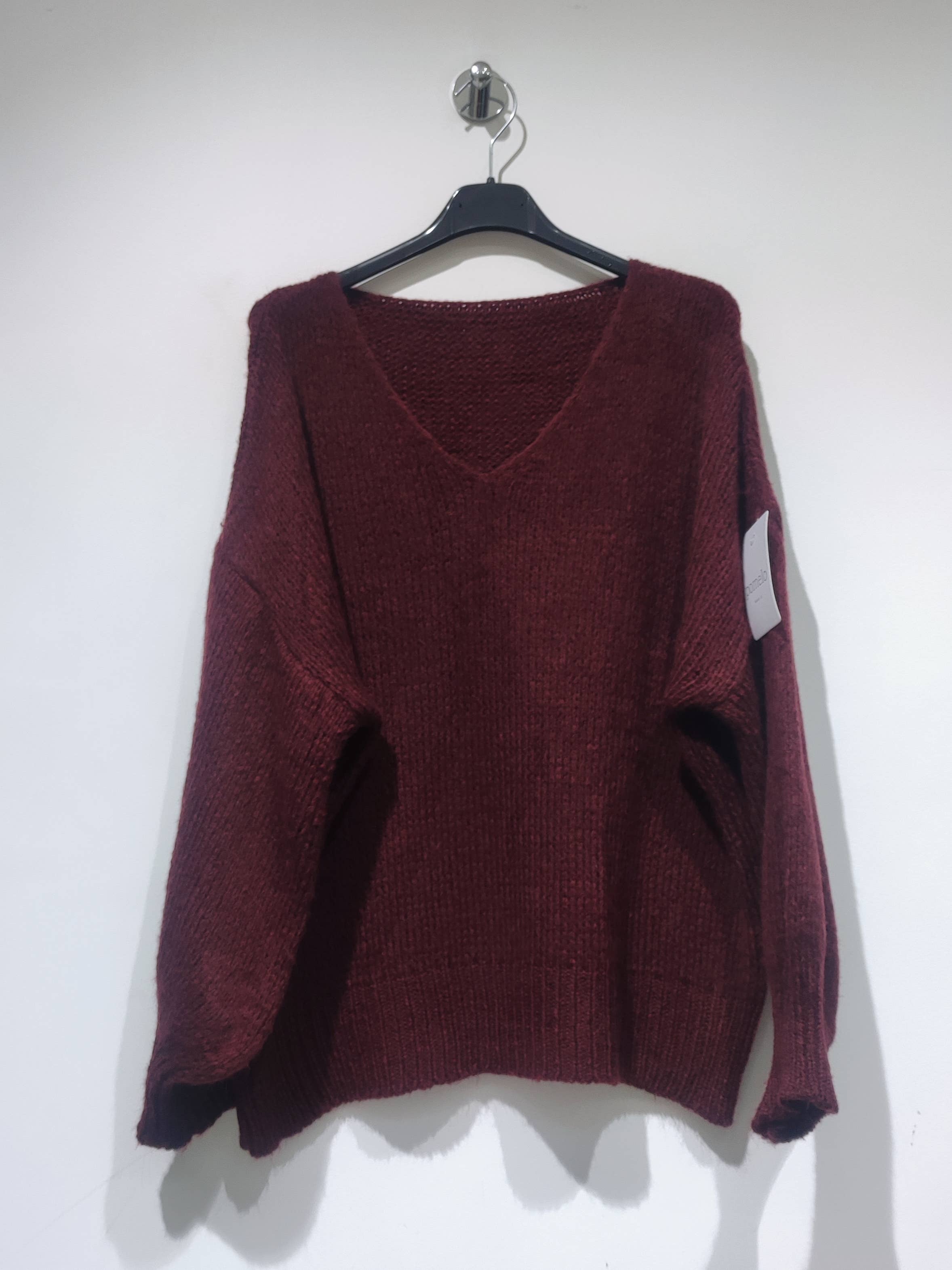 Pomelo paris - Wholesale Tunic Sweater - Women's - ROMA V-Neck Sweater AH2613