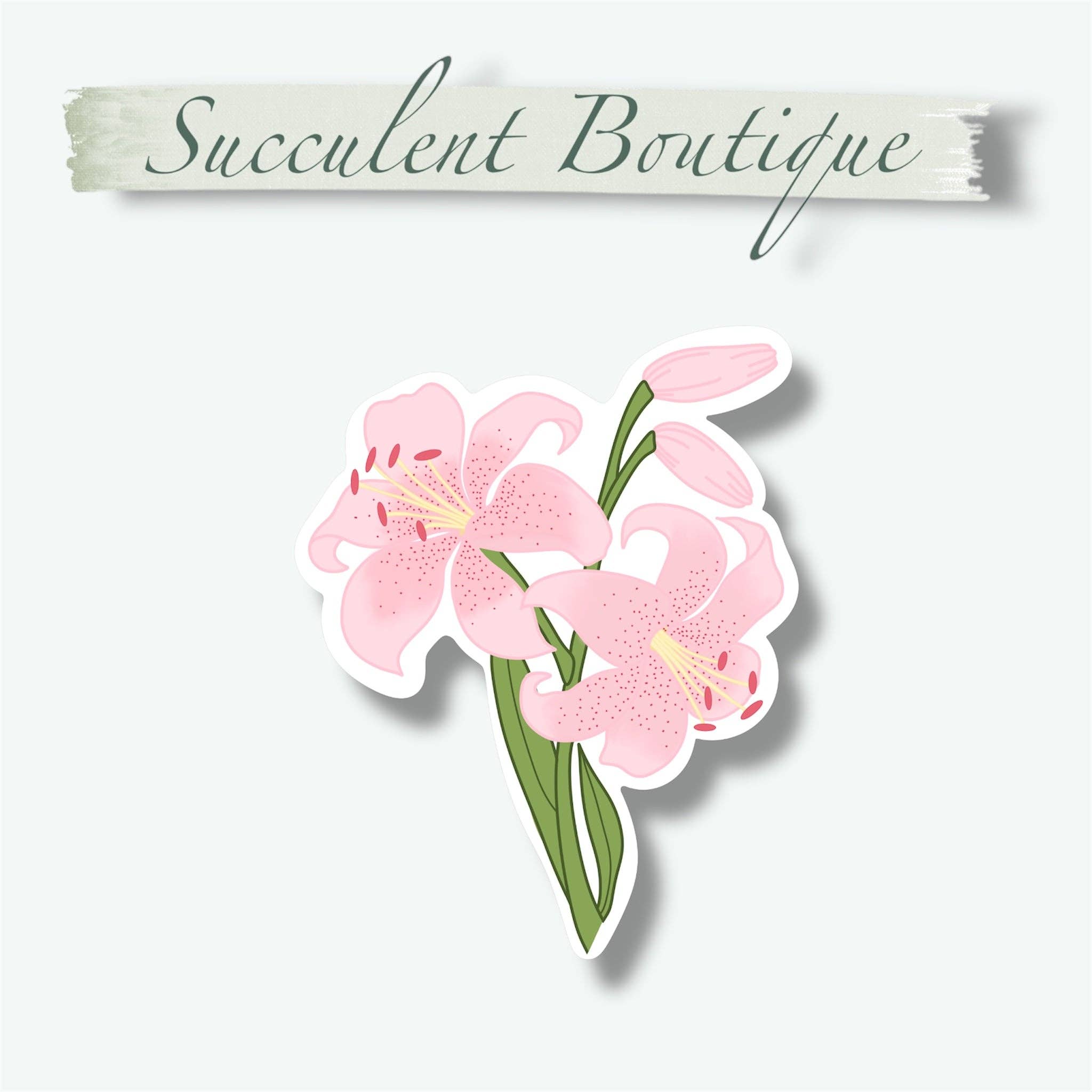 Succulent Boutique - Wholesale Sticker - New Years Flowers Sticker Sheet4