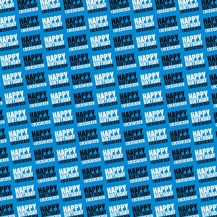 Dean Morris Cards - Wholesale Flat Wrap - Happy Birthday Cocksucker Gift Wrap