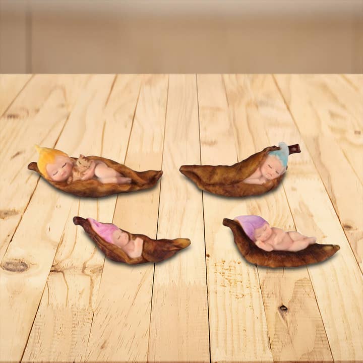 FC Design - Wholesale Decorative Figurine - 4-PC Miniature Sleeping Fairy Baby 3"W Figurine Home Decor