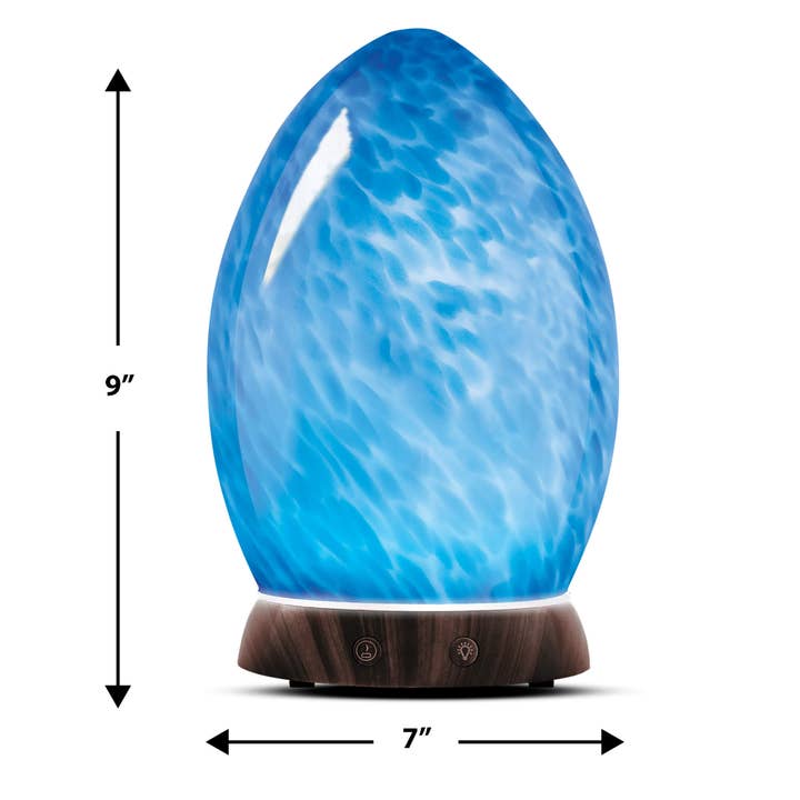 Greenair Inc. - Wholesale Electronic Diffuser - Lux Blue Marble hand-blown glass aroma diffuser holiday gift