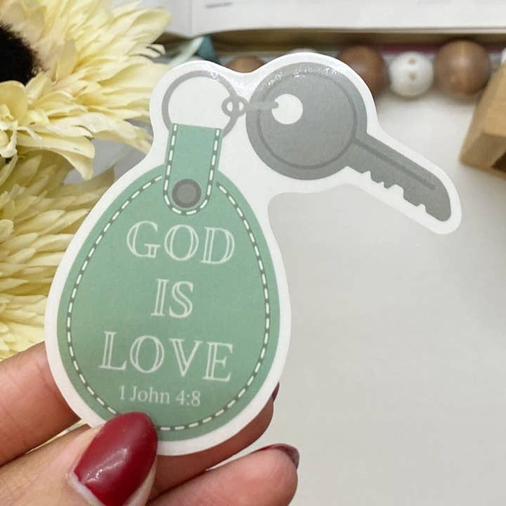 Inspiring Keychain Clear Bible Verse Sticker for wholesale by Dear Bold Believer