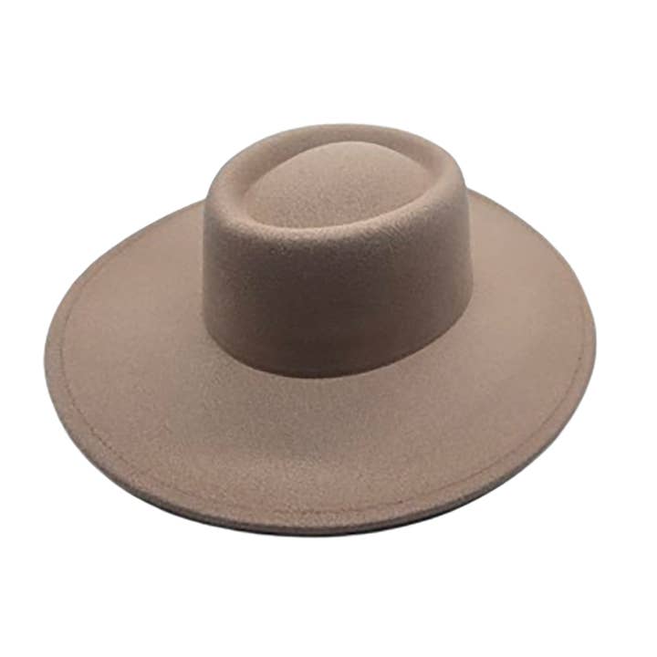 AdornWise - Wholesale Fedora – Women’s - Vegan Felt Gambler Hat- Structured Wide Brim, Adjustable Fit1
