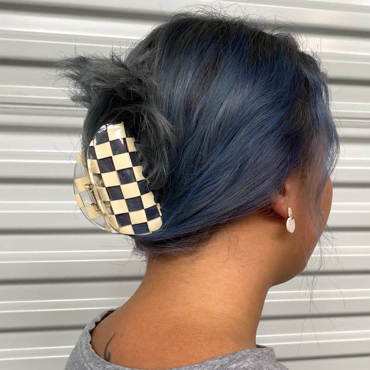 CHUNKS - Wholesale Hair Clip - Women's - Checker Claw in Clear