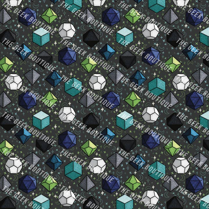 The Geek Boutique - Wholesale Tote Bag - Women's - Starry D20 D&D Game RPG Dice Large Zipper Tote Bag1