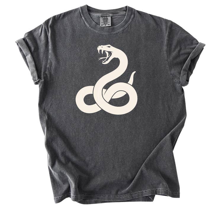 Rackette Club - Wholesale Screen printed t-shirt – Women′s - Snake garment-dyed heavyweight t-shirt1