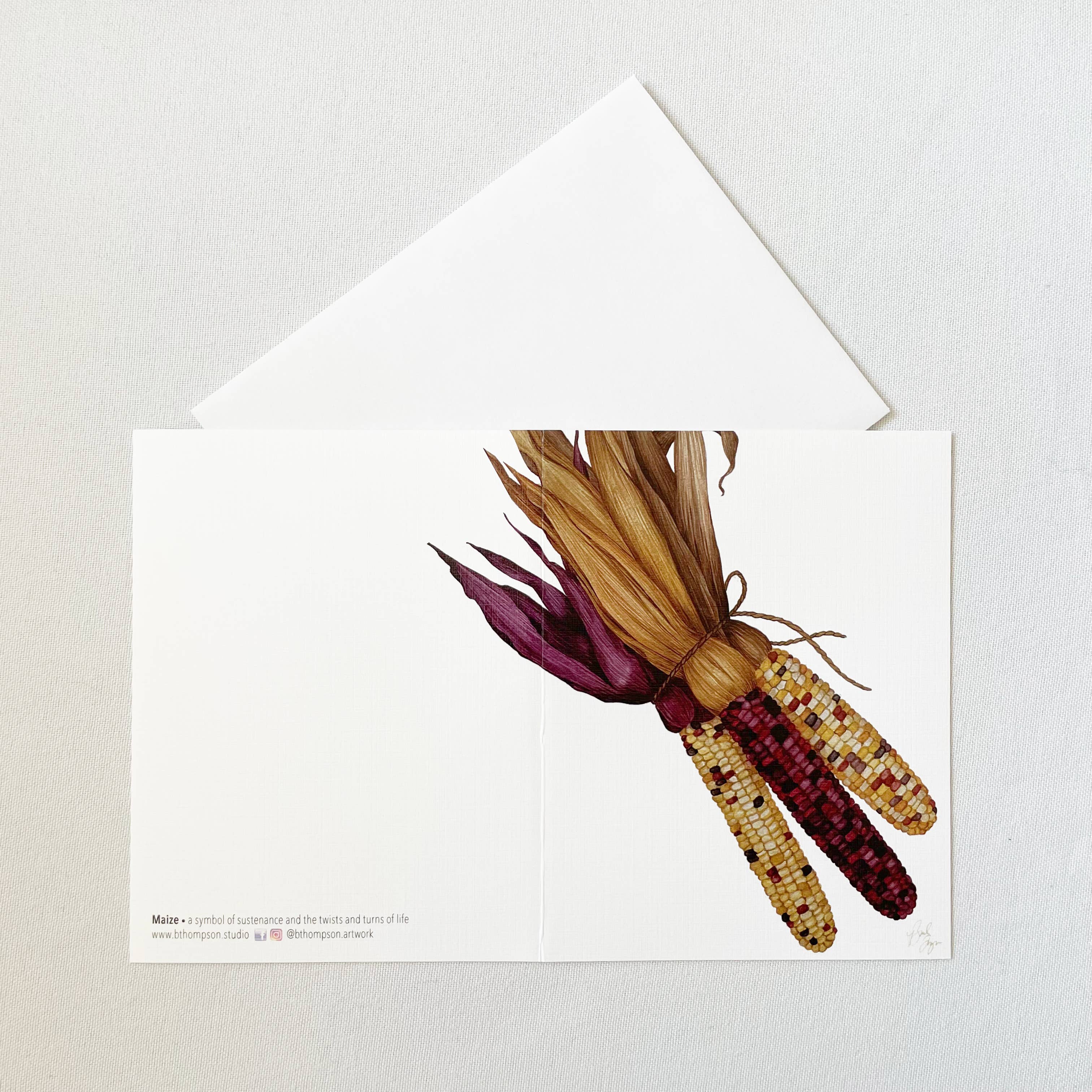 Broad Bloom - Wholesale Stationery/Notecard Set - Maize Notecard1