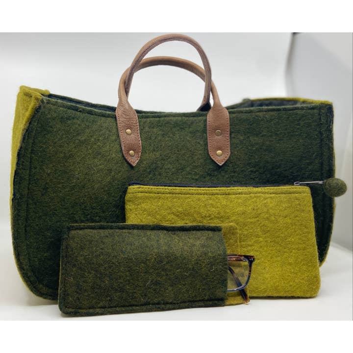 Fibres of Life - Wool & Felt - Wholesale Tote Bag - Women's - The Grab-&-Go Carry All | Felt Wool Tote Bag | Soft Yarn Bag35