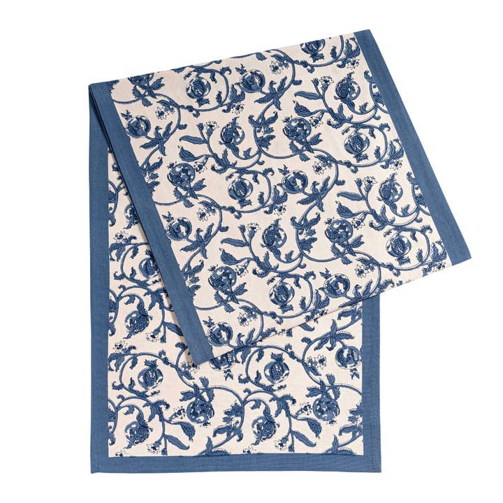 Granada Cornflower Blue Table Runners for wholesale by Caravan Home