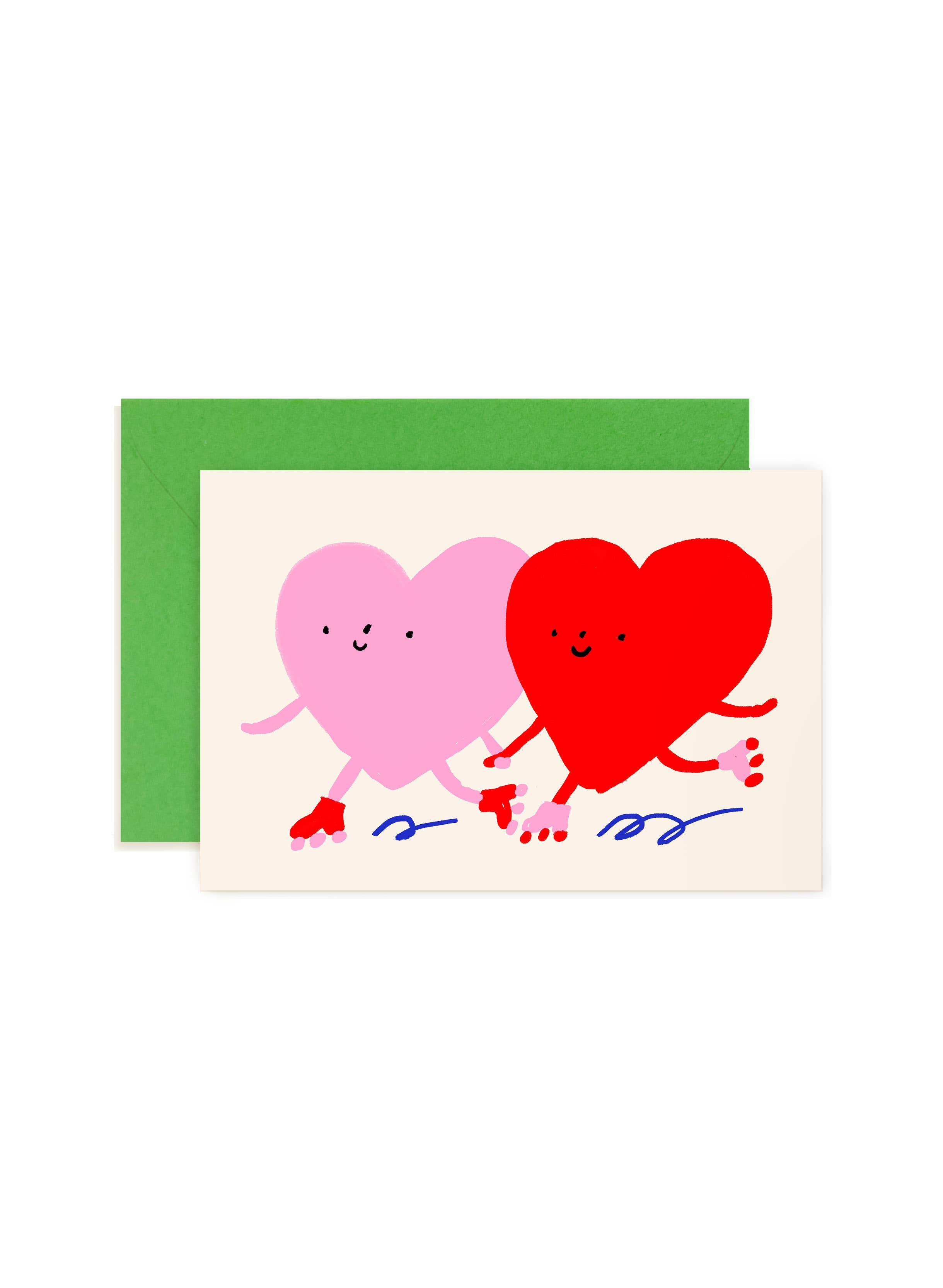 Karen Schipper - Venta al por mayor Tarjetas de felicitación - Amigos del Corazón Patinador - Tarjeta de San Valentín para Niños