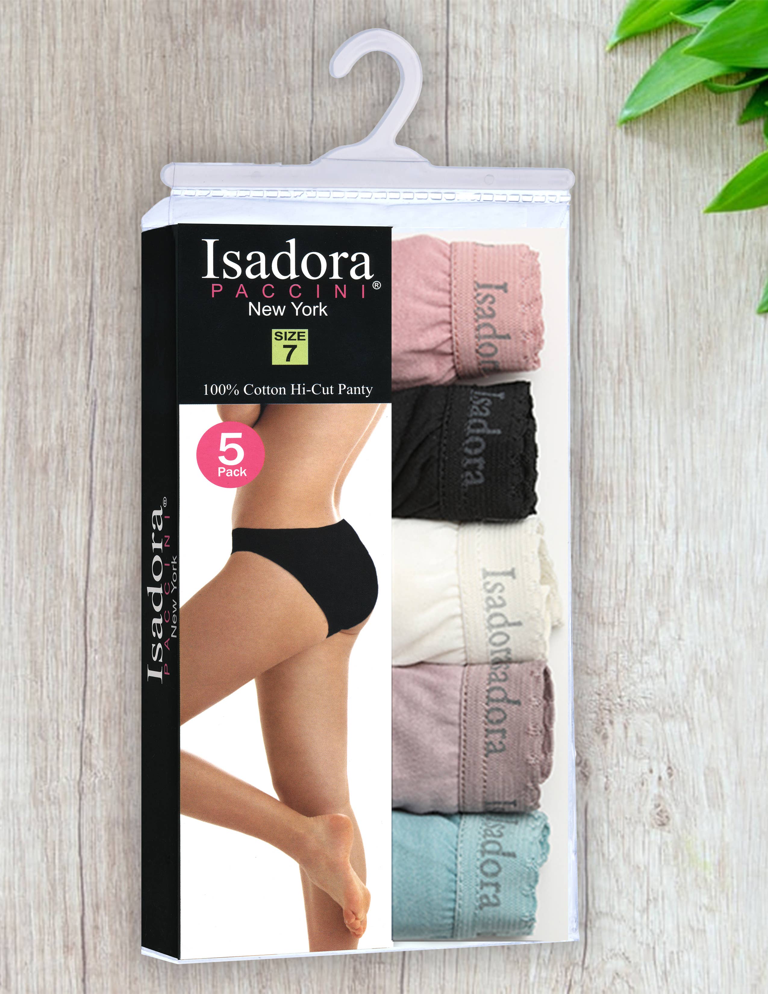 Isadora, Tipi toe, & James Fiallo - Wholesale Underwear - Women's - Isadora Women's 5 Pack Cotton Full Cut Underwear8