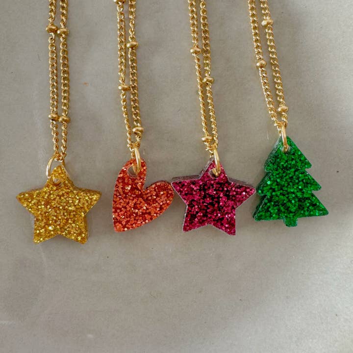 vanMauZ - Wholesale Pendant/Charm Necklace - Lume Charms Festive Necklace | Christmas Tree - Green3