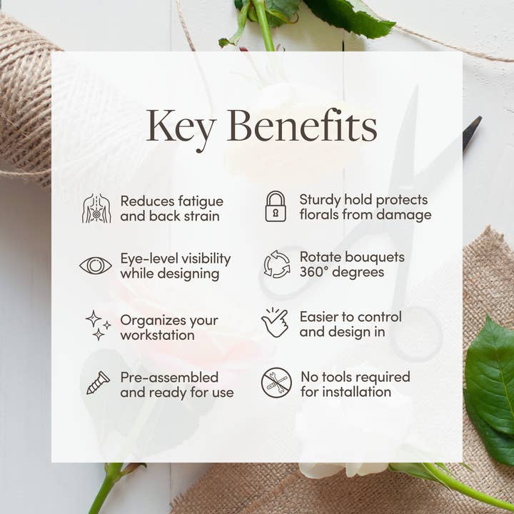 Jacobson - Wholesale Garden Tool - 17.25"L Flower Bouquet Holder Clamp - Floral Supplies5