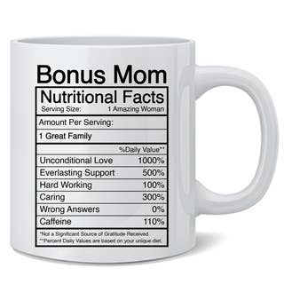 Gotham Gifts - Wholesale Coffee Mug - Bonus Mom Nutritional Facts Family Love Mothers Day Mug 11