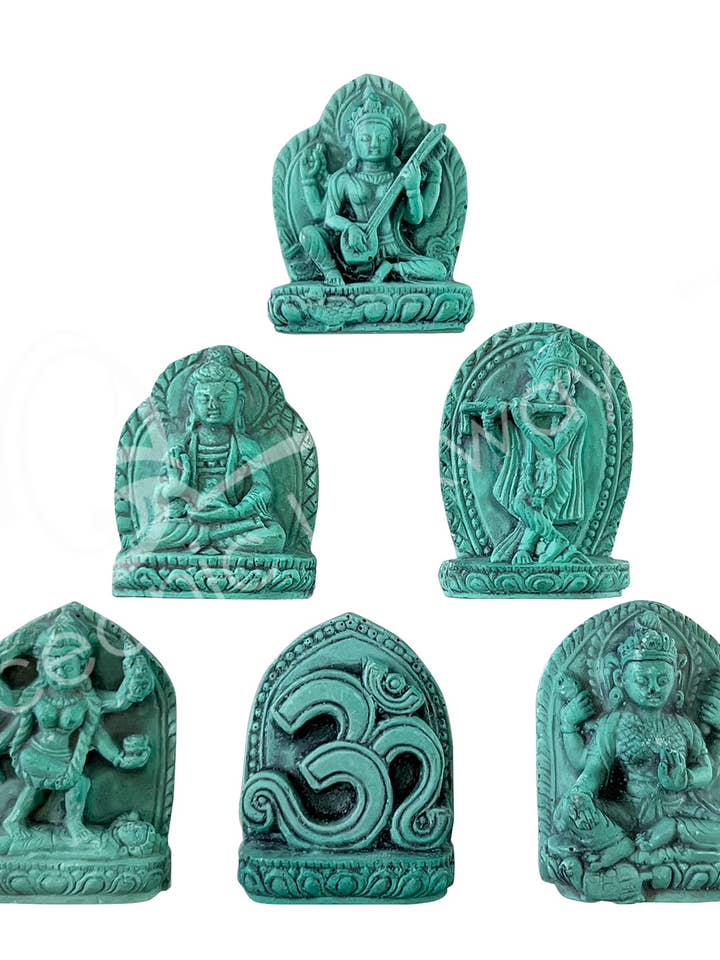 (SET OF 6) FIGUR - TÜRKIS PULVER GEMISCHTE DESIGNS (SET OF für den Großhandel von Oceanic Linkways Inc