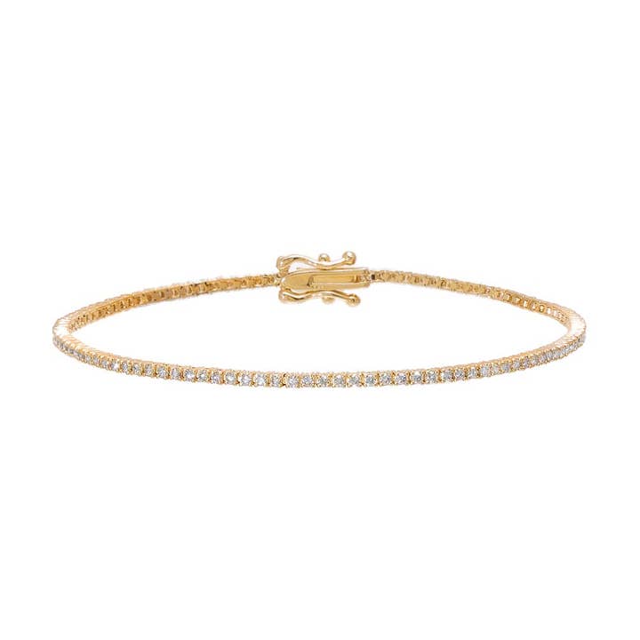 1CT Diamond Four Prongs Tennis Bracelet 14K for wholesale by By Adina Eden