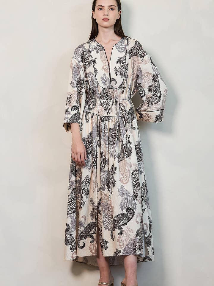 RD4005_Bohemian Paisley Maxi Dress for wholesale by DRIPSEN