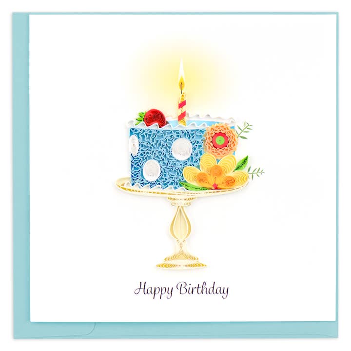 Quilling Card - Wholesale Birthday Card - Whimsical Birthday Cake