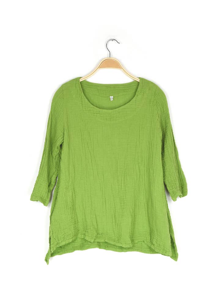 Nusantara Inc. - Wholesale Blouse - Women's - Thai Cotton Long Sleeve Tunic-03477 (S/M, L/X, XXL)11