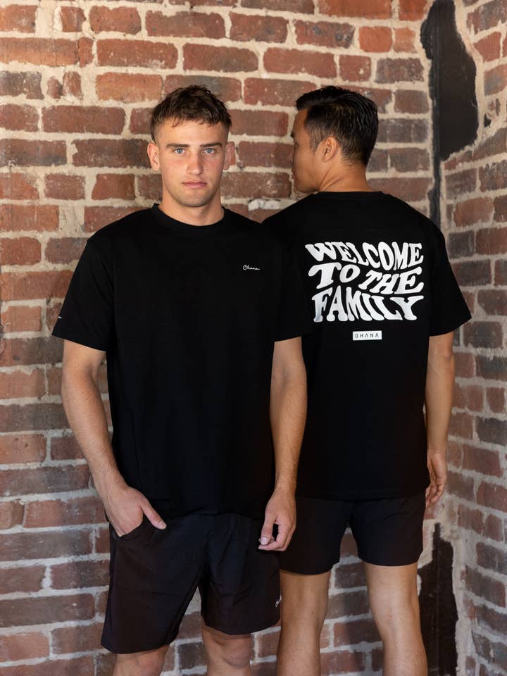 Unisex Welcome to the Family oversize tee for wholesale by Ohana the Label