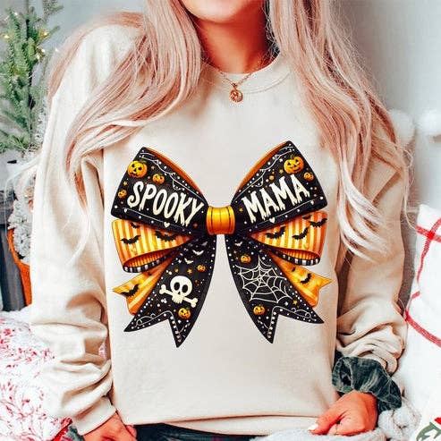 Spooky Mama Bow for wholesale by Kustomized Kreations