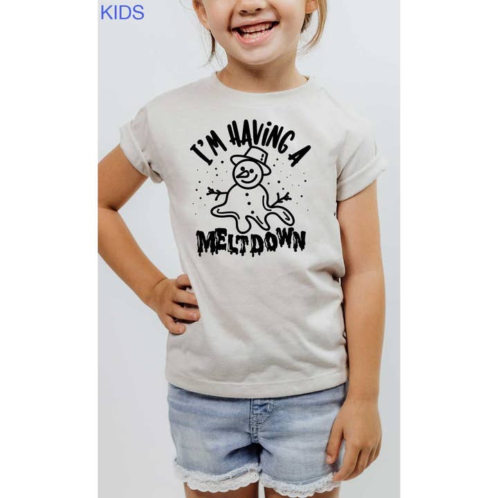Maglietta con grafica per bambini Im Having a Melt per la vendita all'ingrosso da parte di Kids By Kissed Apparel