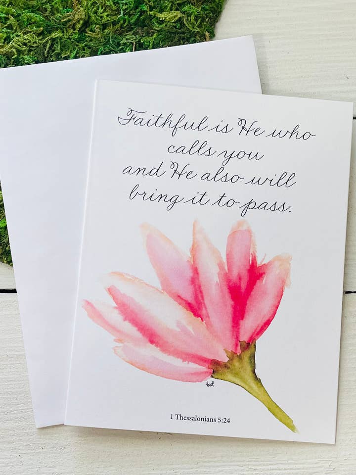 Fiel es Él - 1Tesalonicenses 5:24 Card para venta al por mayor de Krafty Inc