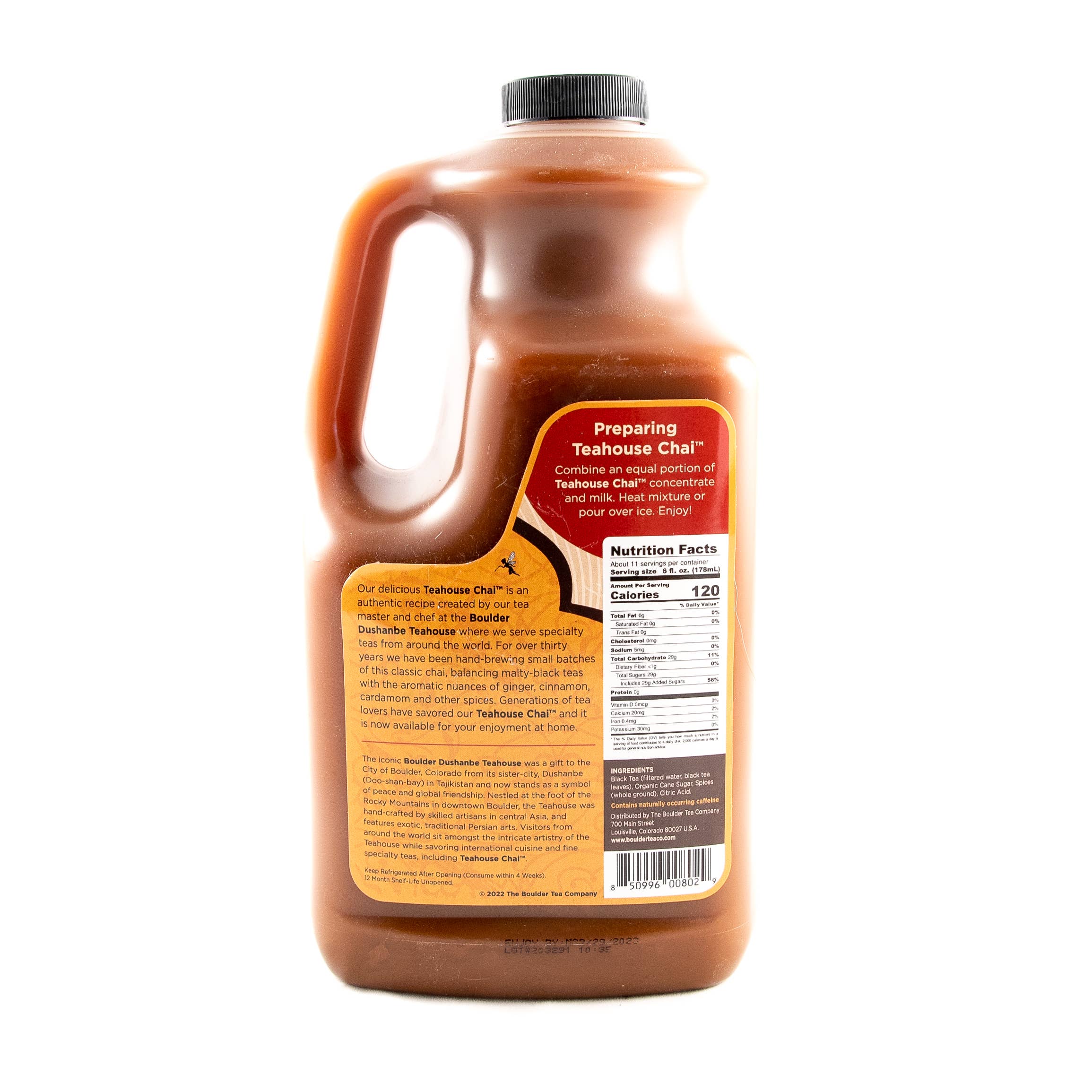 Boulder Tea Company - Wholesale Iced Tea - 64 oz Teahouse Chai™ 1