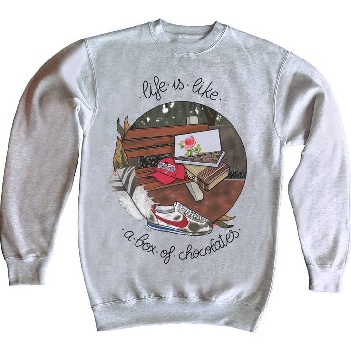 Livet är som en låda med choklad Forrest Sweatshirt av La Ba för wholesale av La Barbuda - No U.S. custom fees