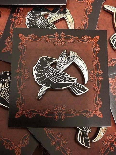 Crow of the Harvest - Enamel Pin for wholesale by The Pickety Witch
