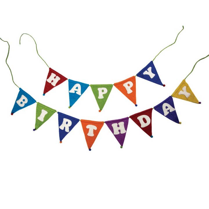 BNB Crafts Inc. - Wholesale Party Sign/Banner - Triangle HAPPY BIRTHDAY Banner