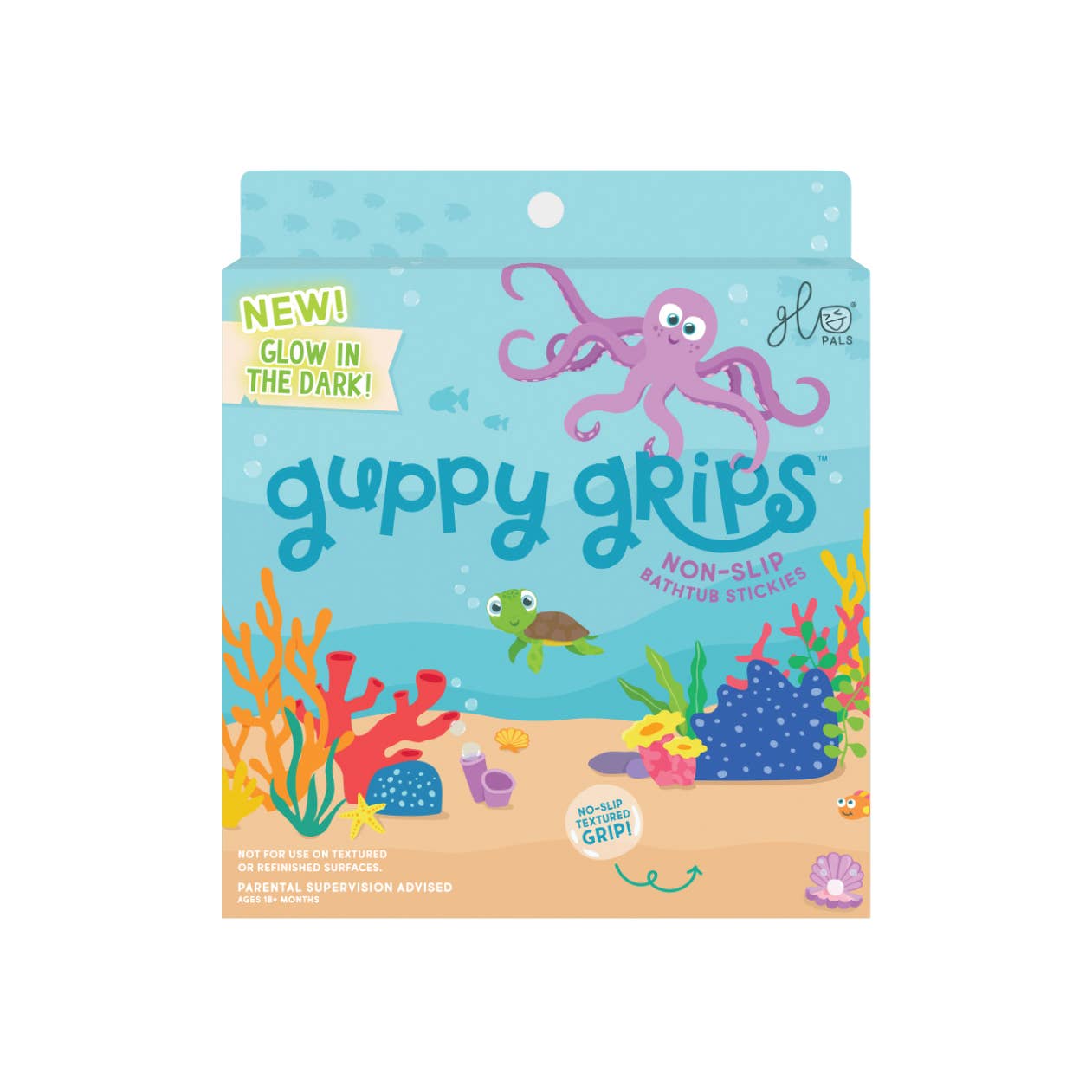 Glo Pals - Wholesale Bath Toy - Baby - Glo Pals Guppy Grips - Glow In The Dark!