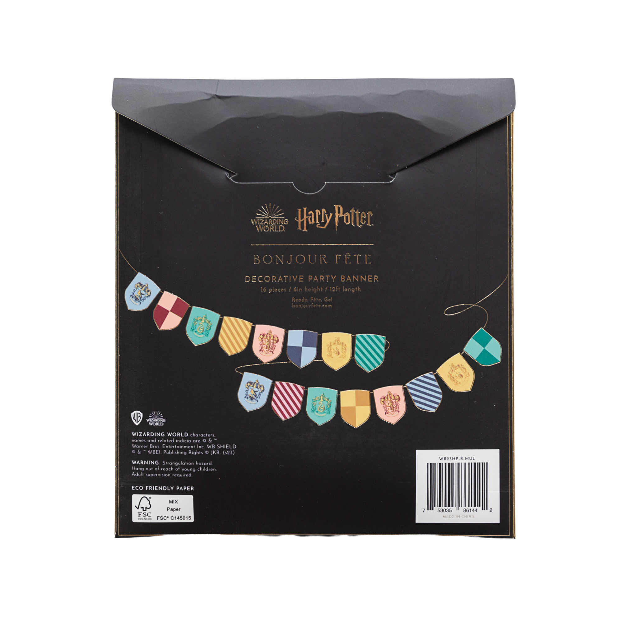 Bonjour Fête - Vendita all'ingrosso Cartello/striscione per feste - Harry Potter x Bonjour Fête ghirlanda decorativa multicolore Casa Pride3