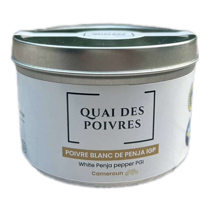 Poivre Blanc de Penja IGP - 70g pour la vente par Quai des poivres