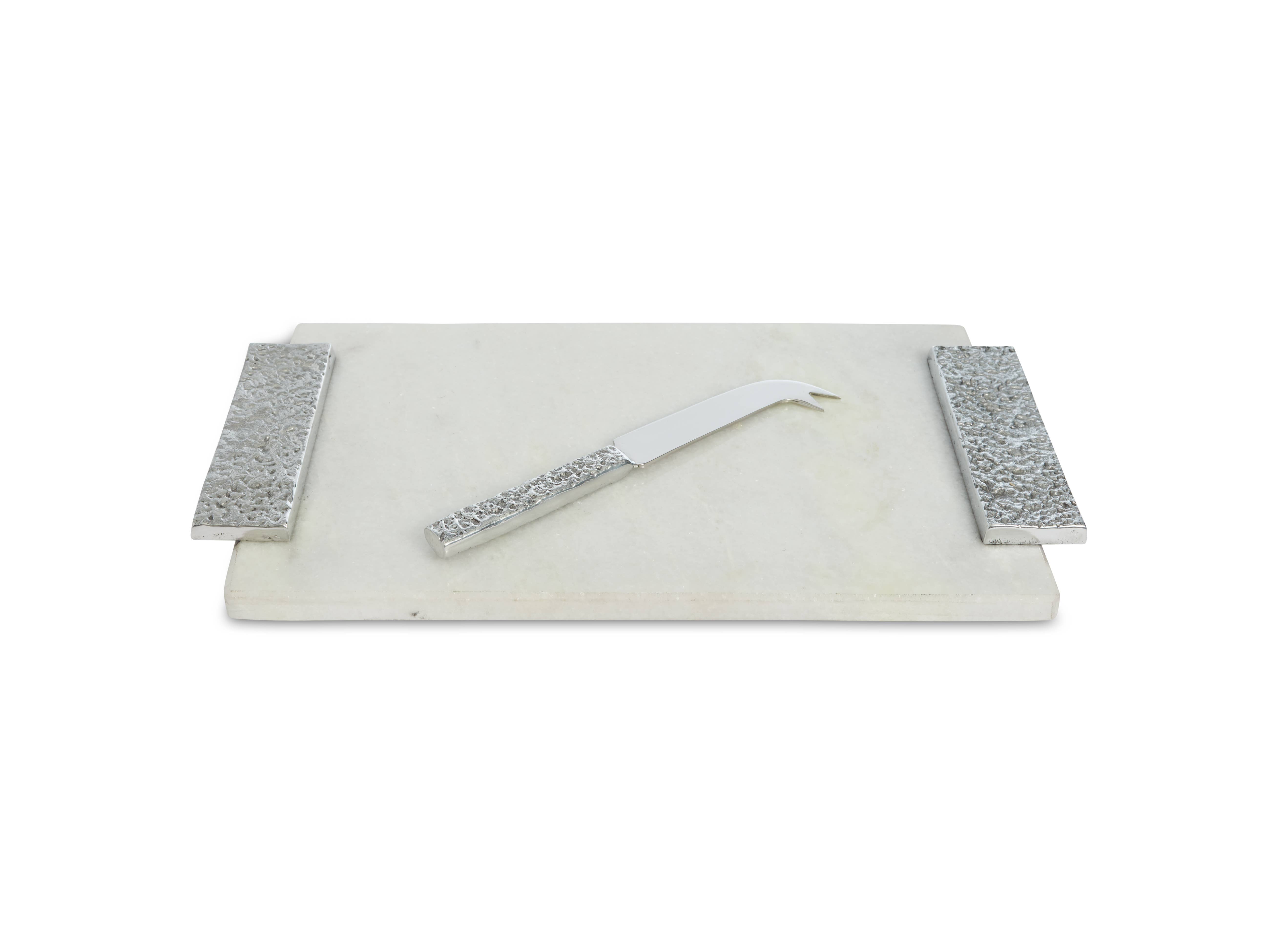 Julia Knight Inc. - Wholesale Decorative Tray - Eclipse Marble Cheese Tray with Cheese Knife1