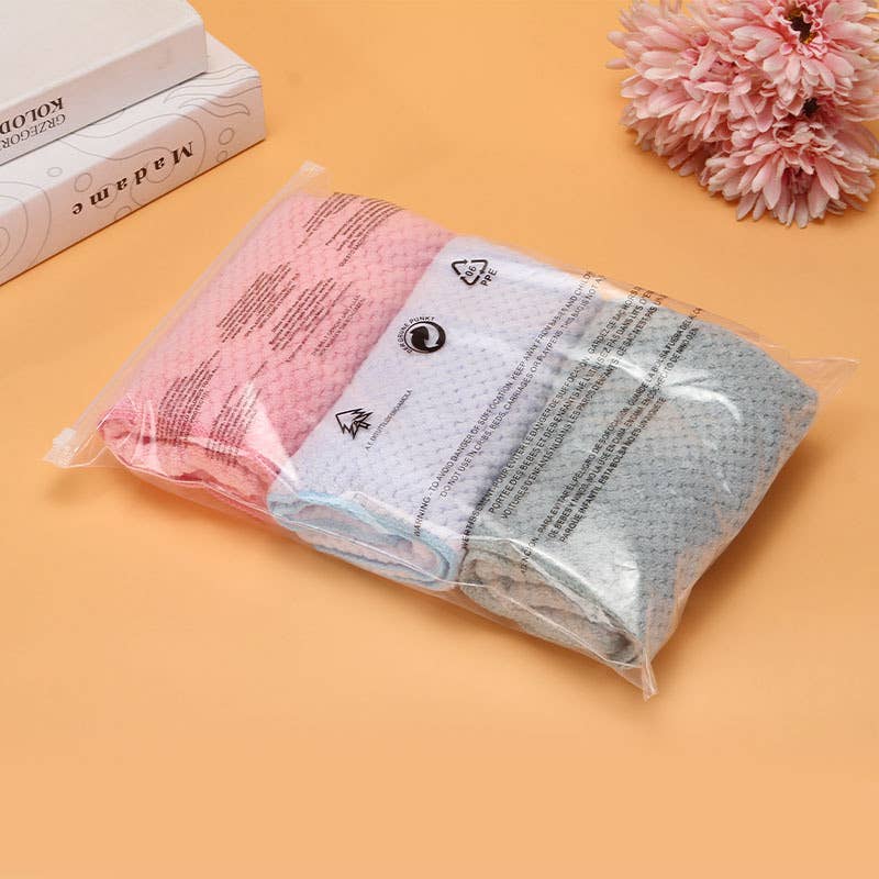 ByHome - Wholesale Cellophane Bag - 50pcs, 9 sizes clothing zipper poly bag w/ warning signs1