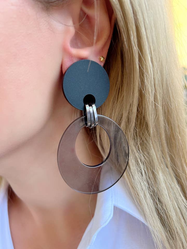 Transparent Tears - Clip On Earrings Women, Modern Earrings for wholesale by Christina Christi
